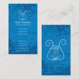 Cartão De Visita Plano de Fundo Azul Vertical