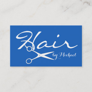 Cartão De Visita Plano de fundo do Hair Stylist Elegante Denim