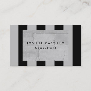 Cartão De Visita Planta Cinza Negra Striped Wall Professional