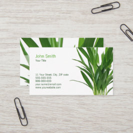 Cartão De Visita Planta de Folhas Verdes