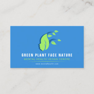 Cartão De Visita Planta Face Natureza Vegana