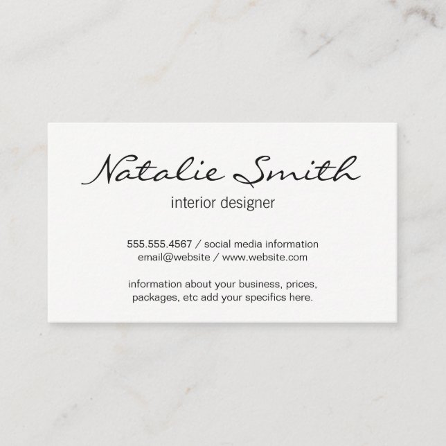 Cartão De Visita Plantas (Frente)