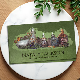 Cartão De Visita Plantas aromáticas e tinturas Desenho