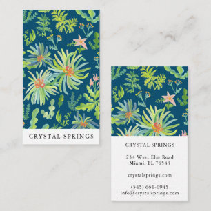 Cartão De Visita Plantas De Jardinagem Botânica
