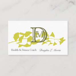 Cartão De Visita Plantas Modernas Florais Monograma Profissional