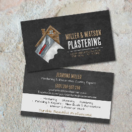 Cartão De Visita Plastering Services Drywall Professional