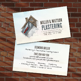 Cartão De Visita Plastering Services Drywall Professional