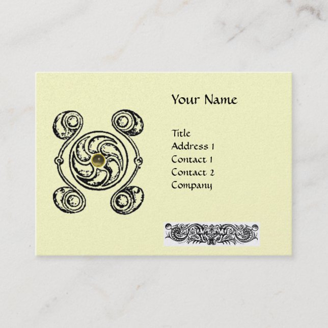 Cartão De Visita platina branca-TAROT (Frente)