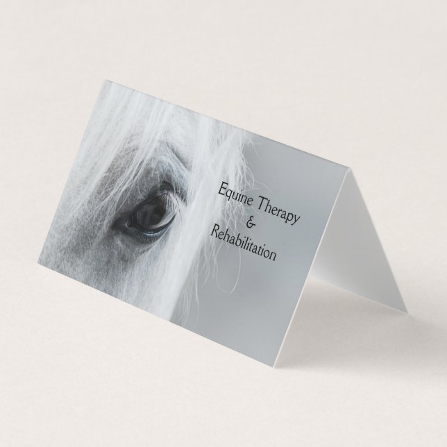Cartão De Visita Platinum Equine Custom Folded Business Cards (Frente)