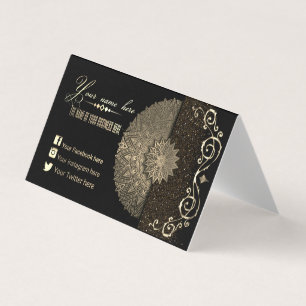 Cartão De Visita plegada pessoal, decoración oriental