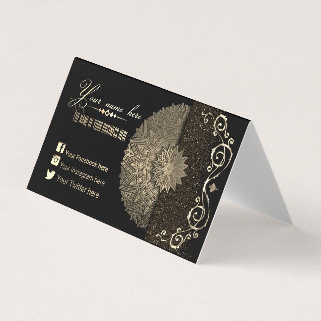 Cartão De Visita plegada pessoal, decoración oriental (Frente)