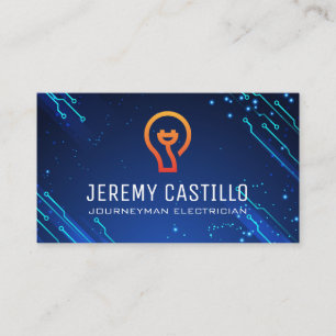 Cartão De Visita Plug-ins   Lâmpadas Leves   Tecnologia Elétrica Mo