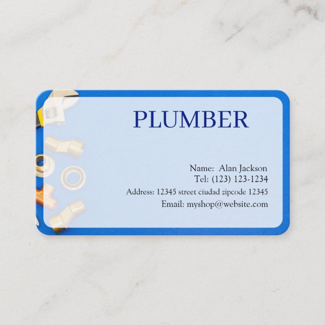 CARTÃO DE VISITA PLUMBER editável (Frente)