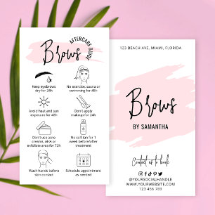 Cartão De Visita PMU de Aquarela Cor-de-Água Rosa Pônica com Microb