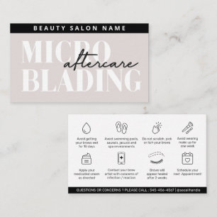 Cartão De Visita PMU Editável Brow sobrancelhas Microbordas Após 