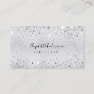 Cartão De Visita Pó de prata de pó de metal beleza de cabelo