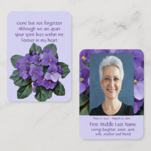 Cartão De Visita Pocket Keepsaau Memorial Africano Violeta Roxo