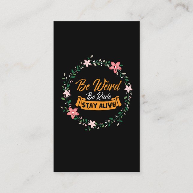 Cartão De Visita Podcast do crime real seja estranho ser rude ficar (Frente)