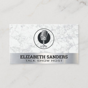 Cartão De Visita Podcast Old Microphone