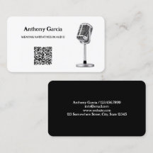 Podcaster de microfone Podcaster QR