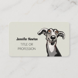 Cartão De Visita Podenco e Galgo desenhando preto e branco e cinzas