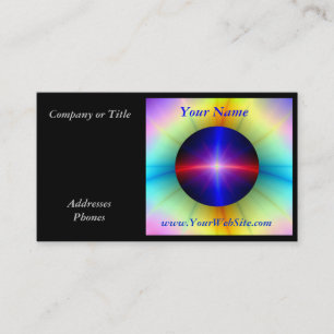 Cartão De Visita Poder de cristal de irradiação