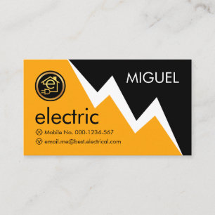 Cartão De Visita Poderes de Relâmpago Elétrico Seu Nome