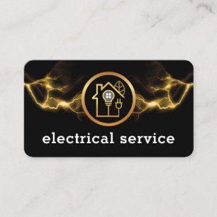 Cartão De Visita Poderes do Relâmpago Circuito Elétrico Residencial