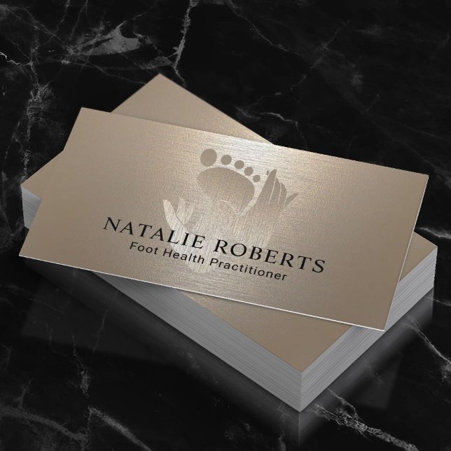 Cartão De Visita Podiatra Foot Massage Terapêutica SPA Esmagada Dou (Criador carregado)