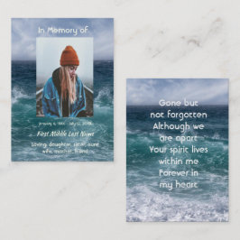 Cartão De Visita Poema Lembrança Memorial Oceano Mar Praia