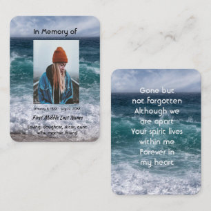 Cartão De Visita Poema Lembrança Memorial Oceano Mar Praia