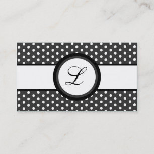 cartão de visita Pokadot de 100 Cinza