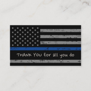 Cartão De Visita Polícia De Apreciação Da Polícia Obrigado