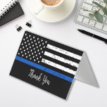 Cartão De Visita Polícia - Obrigado - Personalizado Linha Azul Fino<br><div class="desc">Cartões de agradecimentos da Polícia da Linha Azul - bandeira americana em cores da Polícia, design.. Mostre seu apreço a um oficial de polícia ou polícia notável com este obrigado de linha azul fina, perfeito para apreciação policial, policiais e departamentos de polícia. COPYRIGHT © 2020 Judy Burrows, Black Dog Art...</div>
