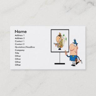 Cartão De Visita policial engraçado mostrando suspeito de ganster