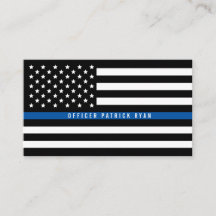 Policial Thin Blue Line American Flag Professional