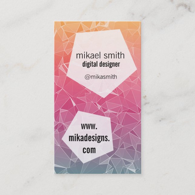 Cartão De Visita Poligonal (Frente)