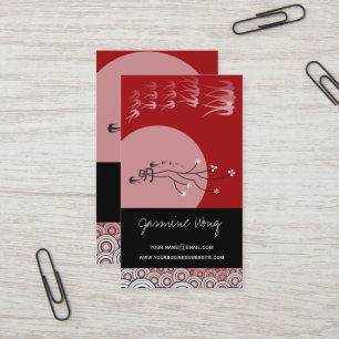 Cartão De Visita Pombos-amarelos andam andando de pássaros zen