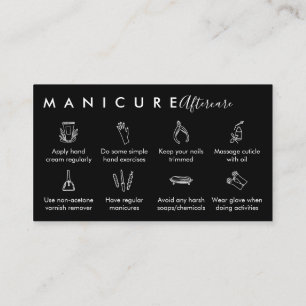 Cartão De Visita Pontas de pós-tratamento de manicure superior pret