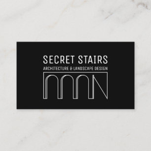 Cartão De Visita Ponte Black Minimal Architecture