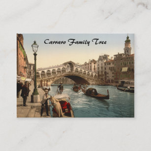 Cartão De Visita Ponte II de Rialto, Veneza, Italia