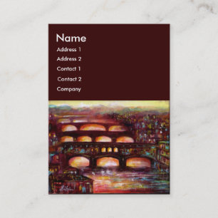 Cartão De Visita Ponte Vecchio e Outras Pontes de Florença