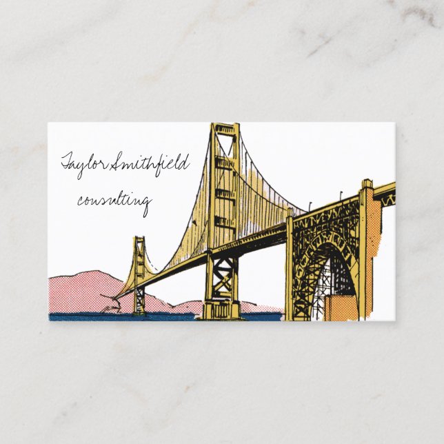 Cartão De Visita ponte vintage (Frente)