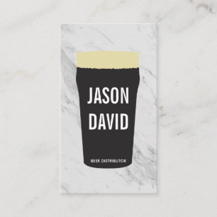 Cartão De Visita Ponto de Ponta de Cerveja Marble