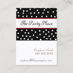 Cartão De Visita Ponto-Marrom preto e branco