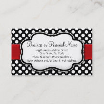 Ponto Preto e Branco com Fita Vermelha