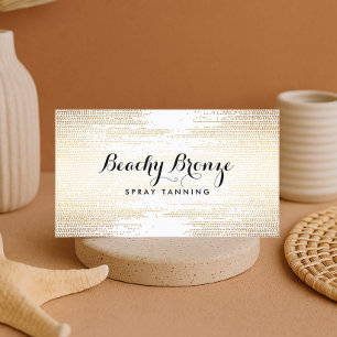 Cartão De Visita Pontos de Confetti de Bronze do ouro