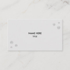 Cartão De Visita Pontos de Prata Elegantes em Cor Prateada