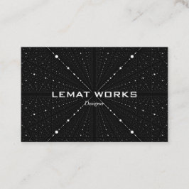 Cartão De Visita Pontos do espaço da infinidade - Pretos