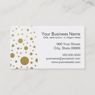 Cartão De Visita Pontos Dourados Elegantes Aleatórios